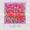 Satin penoy flower fabric Ethnic Embroidery fabric for bags