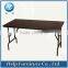 Folding table with t shape edge