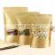 Kraft Paper Pouches With One-way Valve/flat Bottom Coffe Bag