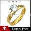 14k gold plated fashion rings stainless steel womens party rings big zirconia rings jewelry for gift