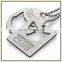 Stainless steel custom metal dog tag embosser with chain