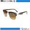 Tropical trending lens print true color transfer leopard half frame sunglasses for women