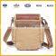 cotton canvas leather shoulder laptop messenger bag