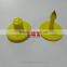 round yellow ear tag for pig 30*30 mm