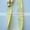 Yellow Nylon Coil Zipper- Gold heart zipper pull for bag garment open end zipper