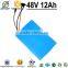 Rechargeable diy lithium ion battery pack 48V 12ah lithium ion battery pack with 3.7V Cell 6P13S BMS