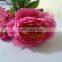 SJ20170052 artificial pink fabric peony flower for indoor decoration