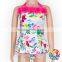 Girls Summer Swimming Outfits Strape Floral Plus Size Ruffle Wholesale Swimwear