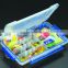 Clear waterproof fishing tackle box or tool box to store nail art,makeup,craft, fishing or pill products