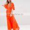 women's Ruffle Flutter Sleeve Maxi Dress