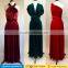 2017 infinity wrap convertible winter party evening dresses Red Green velvet dresses for women evening pictures of long gown