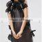 Summer Dress For Women Black Lightweight Organza Contrast Lining Crew Neck Bow Detail Midi Organza Dress