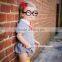2017 Baby Infant Girl Harley Style Grey Colour Fashion Summer Toddler Kids Jumpsuits