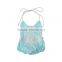 Wholesale fashion 100%cotton solid color Fringing String Romper for baby girls