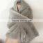 white color fashion winter knitting fur scarf factory