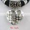 Mix fashion alloy charm pendant polyester scarves custom long jewelry scarves shawls cheap pendant scarves