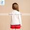 Girls fashion new design lace top long sleeve shirt for Autunm kids clothing wholesaler 100% cotton lining