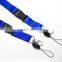 Custom Printed Promotional Blue ID Card Cell Phone Neck Strap Lanyard Clip