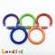 55mm EN71 Qualified Mix Color Circle Ring Baby Plastic Teething Ring