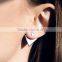Punk Style Double Asymmetry Triangle Earrings Metal Ear Stud