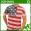 Custom Fashion Cotton Short Sleeve T Shirt American Flag