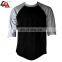 cheap custom women raglan 3/4 sleeve baseball t shirt Sleeve T-Shirt TEE Men Sublimation Baseball style t shirt From Pakistan