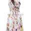 2016 BAIYIMO Women's Sleeveless Floral Printed Vintage Backless Party Cocktail Dress