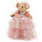 Pretty Bride Ballet Teddy Bear Plush Toy With Dress Custom Cute Wedding Ballerina Soft Plush Toy Stuffed Bear