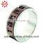 Good quality carved zinc alloy silver ring