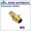screw connector 1/2 pneumatic brass fitting