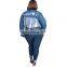 2021 New Zoom Life denim Fashion Retro Floral Print Women Coat Casual Zipper Up Bomber Jacket Ladies Casual Outwear Coats