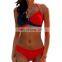 sexy brazilian bikini patchwork swimsuit plavky cheap bandeau swimwear women 2018 bathing suit brazilian cross bikini set