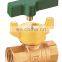 Brass Natural Gas Ball Valve, Female Thread, Butterfly Hand, With Lock
