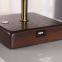 LED Light,Wood Table Lamp with USB Charging Ports,Chargeable Desk Lamp,Bedside Night Light