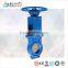 chemical industry high quality manual operated wafer lug pn16 cast iron knife gate valve