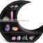 Black Crescent Moon Shelf  Gothic Witchy wooden Moon Shelf for Crystals Stones