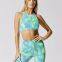 Ladies' santoni seamless knit quick dry & wicking tie dying high support sports bra .