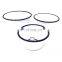 China oem big sized two tones plain stock enamel salad bowl with black fim