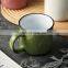 Promotional 14 Oz Tazas Esmaltadas Vintage Tazas-Ceramica-Mayor Tazas Cafe Ceramic Enamel Mugs For Birthday Gift