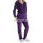 Wholesale Luxury Custom Women Tracksuit Set Velvet Sweatshirt Women Zip Up Hoodie