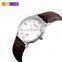 skmei 9130 wholesales thin movement leather band couple quartz watches