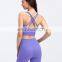 Best Sell Neon Color Cross Back Sports Bra And Crotchless Shorts Two Piece Yoga Set Women Gym Running Wear Sports Outfit