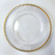 Factory Price Round Clear Plastic Gold Silver Magic Colored Rim Clear Glass Plates Wedding Luxury Decorations