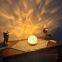 Rotation 3D Ocean Waves Light RGB LED Projection Water Pattern Lamp Decor Night Light Dynamic Flame Lamp Projector Light