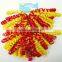 Single Layer Slitting with Stickers Green Polyester Ribbon Curling Bow for decoration