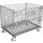 Klappbarer verzinkter stapelbarer Container für 500 kg mit robustem Drahtgitter-Speicherk?fig