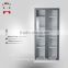 WLS fashion stainless steel cabinet swing glass door steel bookcase