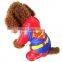 Dog Superman Raincoat with Waterproof Windcoat Material and Mesh Fabric Lining fit for Spring Summer and Early Autumn