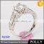 Custom 925 Sterling Silver Engagemet Ring With AAA Zircon Prong Setting 2016