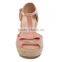 2015 fancy ladies sandal shoes ladies party shoes high heel with decoration wedge shoes super high heel 
